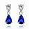 Sapphire and Diamond Dangle Earrings