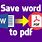 Save Word Doc as PDF