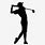 Silhouette of a Golfer
