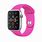 Silver Apple Watch with Pink Band