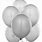 Silver Balloons Transparent Background