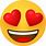 Smiley Emoji with Heart Eyes
