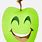 Smiling Green Apple Clip Art