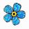 Sparkly Forget Me Not Badge