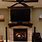 Stone Fireplace with TV Above