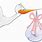 Stork Carrying Baby Girl Clip Art