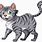 Striped Cat Cartoon
