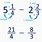 Subtraction of Fractions Examples