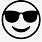 Sunglasses Emoji Black and White