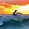 Sunset Surfing Hawaii