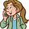 Talking On the Phone Clip Art