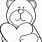 Teddy Bear Holding Heart Coloring Page