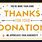 Thank You Donation Card Template
