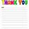 Thank You Note Template Free
