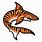 Tiger Shark Cartoon Logo