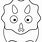Triceratops Face Coloring Page