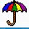 Umbrella Pixel Art