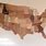 United States Wooden Map