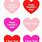 Valentine's Day Hearts to Print