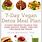 Vegan Meal Plan for Weight Loss