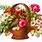 Victorian Flower Basket Clip Art