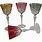 Vintage Colored Crystal Wine Glasses