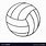 Volleyball Ball Outline