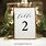 Wedding Table Number Signs