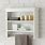 White Bathroom Wall Cabinet with Towel Bar