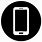 White Cell Phone Icon PNG Transparent