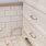 White Subway Tile with Beige Grout