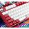 White and Red Gaming Keyboard