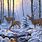 Winter Deer Desktop Wallpaper