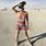 Woman Burning Man Playa Desert