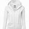 Women's White Zip Up Hoodie