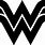 Wonder Woman Logo Black