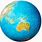 World Globe Map Australia