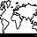 World Map Bold Outline