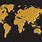 World Map Logo Gold
