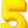 Yellow Number 5 Clip Art