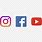 YouTube Facebook and Instagram Logo