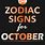 Zodiac for October