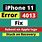 iPhone 11 Error