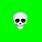 iPhone Skull. Emoji Greenscreen