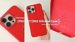 PRODUCT(RED) iPhone 14 Pro Max Silicone Case Unboxing + Try on