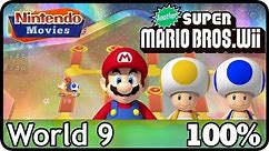 Another New Super Mario Bros. Wii - World 9 (100%, Multiplayer)