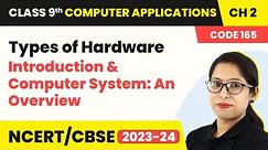 Types of Hardware - Introduction & Computer System: An Overview | Class 9 Computer Applications Ch 2