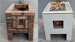 How to build a multi purpose oven with cement and brick at home