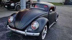 Full Custom 1966 VW Beetle "Badd Bug" Chopped 1956 Oval Glass Top. Air Ride, Bagged, AirKewld.