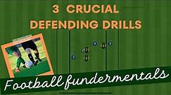 3 football Defender Drills - CRUCIAL - u5 u6 u7 u8 u9 u10 u11 u12 - football/Soccer drills - Defend